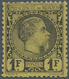 01541 Monaco: 1885, 1 F Black On Yellow Charles III, VF Mint Hinged Condition. Certificate Raybaudi. CV ?2 - Ungebraucht