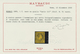 01541 Monaco: 1885, 1 F Black On Yellow Charles III, VF Mint Hinged Condition. Certificate Raybaudi. CV ?2 - Ongebruikt
