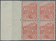01544 Monaco: 1919, War Orphans, 5fr.+5fr. Red, Left Marginal Block Of Four, Unmounted Mint (left Stamps V - Ungebraucht