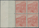 01544 Monaco: 1919, War Orphans, 5fr.+5fr. Red, Left Marginal Block Of Four, Unmounted Mint (left Stamps V - Neufs