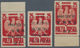 01562 Polen: 1944: Three Goznak Issue Stamps With Overprint Errors: INVERTED K.R.N Overprint, DOUBLE K.R.N - Lettres & Documents