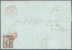 01609 Schweiz - Zürich: 1843 Zürich 4 Rp. Schwarz Mit Senkrechten Unterdrucklinien, Type I, Gebraucht Auf - 1843-1852 Timbres Cantonaux Et  Fédéraux