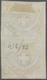 01617 Schweiz: 1850 'Winterthur' 2½ Rp. Schwarz/rot, SENKRECHTES PAAR Der Typen 42 Und 47, UNGEBRAUCHT Ohn - Unused Stamps