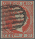 01645 Spanien: 1853, 2r. Vermilion, Bright Colour, Full Margins All Around (small Cut At Right Margin Not - Used Stamps