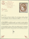 01648 Spanien: 1868, Isabela 19 Cuartos Chestnut, Perf. 13.9x14.1, Unused Mounted Mint. Magnificent, Signe - Gebruikt