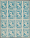 01655 Spanien: 1873, Carlist Posts 1 Real Pale Blue, First Printing Without Tilde, Block Of 16 (4x4), Larg - Oblitérés