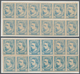 01657 Spanien: 1873, 1 Real Blue, Carlist Posts, Reconstruction Of The Reported Block Of 24 Types, By Pair - Oblitérés
