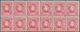 01661 Spanien: 1904, Definitives "Alfons XIII", 40c. Rose With Number "A.029,602", Block Of Twelve (slight - Oblitérés