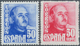 01683 Spanien: 1948, Definitives "General Franco", 50c. Bright Blue And 50c. Rose-carmine, Both Colour Var - Oblitérés