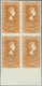 Delcampe - 01685 Spanien: 1950, Centenary Of Spanish Stamps Complete Set Of Eight In Blocks Of Four From Lower Margin - Gebruikt