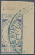 01698 Spanien - Carlistische Post: 1874, TRES CUARTOS Blue, Marginal Copy From The Upper Right Corner Of T - Carlistes