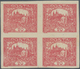 01708 Tschechoslowakei: 1920, Hradcany 20h. Bright Carmine ("svetle Karminova"), Block Of Four, "Spiralove - Brieven En Documenten