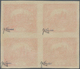 01708 Tschechoslowakei: 1920, Hradcany 20h. Bright Carmine ("svetle Karminova"), Block Of Four, "Spiralove - Covers & Documents