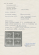 01708 Tschechoslowakei: 1920, Hradcany 20h. Bright Carmine ("svetle Karminova"), Block Of Four, "Spiralove - Lettres & Documents