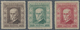 01720 Tschechoslowakei: 1923, Masaryk, 200h.+200h., Three Colour Proofs In Red, Bluish Green And Brown, Is - Covers & Documents