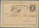 01927 Österreich - Ganzsachen: 1871/1873, Correspondenz-Karte Mit Wertstempeleindruck Zu 2 Kreuzer SCHWARZ - Sonstige & Ohne Zuordnung