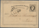 01927 Österreich - Ganzsachen: 1871/1873, Correspondenz-Karte Mit Wertstempeleindruck Zu 2 Kreuzer SCHWARZ - Autres & Non Classés