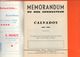 Memorandum Du Bon Conducteur - Calvados - Publicité - Livret De 41 Pages (dimensions :11.7 X 15.5) - Unclassified