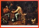 400120 Adriaen BROUWER ~ Playing Cards Players In A Pub CHAMBER POT Dog ~ FLEMISH Art Painting Postcard - Paintings