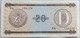 Billete Cuba. 20 Pesos. Serie D. 1985. Certificado De Divisa. Banco Nacional De Cuba. Sin Circular - Cuba