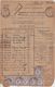 PYRENEES ATLANTIQUES - SALIES DU BEARN - BORDERAU DES VALEURS A RECOUVRER - TAXE N°44 X 6 + N°56 X 10 AU VERSO. - 1859-1959 Lettres & Documents
