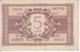 BILLETE DE ITALIA DE 5 LIRAS  BIGLIETO DI STATO DEL AÑO 1944  (BANKNOTE) - Italië– 5 Lire