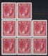 Grand-Duchesse Charlotte 1946, Michel:351, 30c. Carmin, Neuf, Feuille à 8 Timbres Sans Charnière (2scans) - Neufs