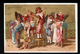 Chromo Au Bon Marche, VM3, 1885, 121x82, Activites En Costume Directoire, Une Harrangue - Au Bon Marché