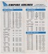 EMPIRE AIRLINES SYSTEM TIMETABLE EFFECTIVE JANUARY 15,1979 - Timetables