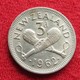 New Zealand 3 Pence 1962 KM# 25.2  Nova Zelandia Nuova Zelanda Nouvelle Zelande - Nouvelle-Zélande