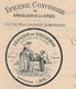 Facture 1913 / BERGER & TROGAZ / Epicerie Confiserie / Saporine / Lessive De Vellexon à La Violette / 70 Vesoul - Other & Unclassified