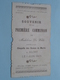 Souvenir De La Première COMMUNION De Madeleine DE WILDE Faite à La Chapelle Dames A ALOST Le 1 JUIN 1903 ( Zie Foto ) ! - Communion