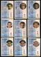 9 Cartes Panini Football 1994 Cards Official. Gros Blanc Der-zakarian Hadzibegic Weber Baills Carotti Verlaat Goma - Sonstige & Ohne Zuordnung