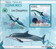 Comores MNH Dolphins Set Of 5 Deluxe Imperforated SSs - Dolphins