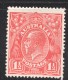 George V Head  1&frac12;d. Scarlet  SG 79 * MM - Mint Stamps