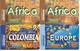 Lot De 4 Télécartes Prépayée Différentes - IRADIUM ( EUROPE COLOMBIA AFRICA ) - Sonstige & Ohne Zuordnung