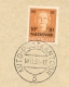 Nederland - 1953 - 10 Cent Watersnood 1e Dag Met Stempel AUTOPOSTKANTOOR / 3 Naar Amsterdam - Briefe U. Dokumente