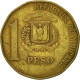 Monnaie, Dominican Republic, Peso, 1991, TTB, Laiton, KM:80.1 - Dominicaanse Republiek