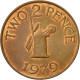 Monnaie, Guernsey, Elizabeth II, 2 Pence, 1979, Heaton, TTB, Bronze, KM:28 - Guernesey