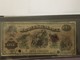 1860's State Of Georgia Macon & Brunswick Railroad Company One Dollar Fare Ticket Currency Banknote, Punch Cancelled - Georgia