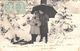 Thèmes - Illustrateurs - Couple D'enfants - Neige - Parapluie - 1900-1949