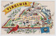 USA, Greetings From Virginia, Map, Flag, State Bird: Cardinal, Unused - Carte Geografiche