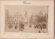 Photo PARIS Sur Carton Recto : Boulevard Et Porte St Martin , Verso : Place De La République - Voir Description - Anciennes (Av. 1900)