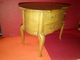 JOLIE COMMODE MINIATURE OVALE EN BOIS  2 TIROIRS Intérieur Feutre L 20 Cm X L 12.5 Cm H 14.5 Poids 385 Gr Voir Photos - Boîtes/Coffrets