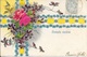 5 CARTES FANTAISIES ANNEES 1900 - DECOUPIS ET  EN RELIEF - - Fleurs