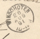 Nederland - 1891 - 12,5 Cent Willem III Met Puntstempel 122 En KR Winschoten Naar Obersdorf / Deutschland - Briefe U. Dokumente