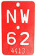 Velonummer Nidwalden NW 62 - Plaques D'immatriculation