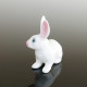 Miniature Ancienne Lapin 4 Cm Biscuit Porcelaine Creuse Animal Figurine Japon - Animales