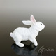 Miniature Ancienne Lapin 4 Cm Biscuit Porcelaine Creuse Animal Figurine Japon - Animaux