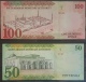 Saudi Arabia 2017 2 Banknotes 100 Riyals &amp; 50 Riyals Serial "A" Pick New UNC - Arabie Saoudite